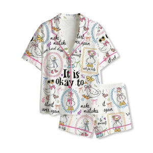 It Is Okay To Goose Mental Health Silly Goose Pajama Set 1