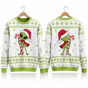 2026 Christmas Alien Ugly Christmas Sweater 1