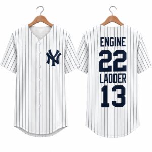 NY Yankees 2026 Engine 22 Ladder 13 Tribute Firefighter Jersey 1