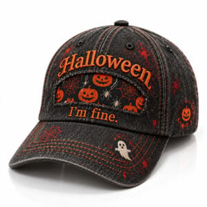 2026 Halloween Im Fine Pumkin Ghost Hat 0