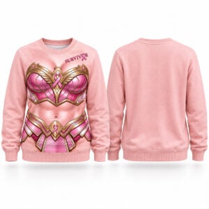 2026 Survivor Breast Cancer Awareness Ugly Christmas Sweater 1