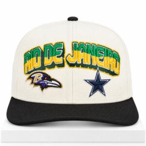 Ravens Vs Cowboys Rio de Janeiro Game Dual Wordmark 2026 Hat 1