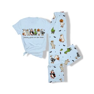 Spooky Goose On The Loose 2026 Halloween Casual Pajama Set 1