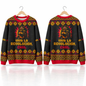 2026 Viva La Revolucion Carl Cat Ugly Christmas Sweater 1