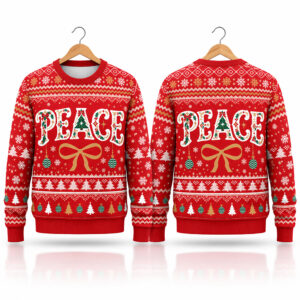 2026 Peace Ugly Christmas Sweater 1