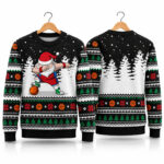 2026 Basketball Santa Dabbing Ugly Xmas Sweater