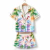 2026 Beach Tropical Christmas Pelican Flamingo Pajama Set 1