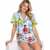 2026 Beach Tropical Christmas Santa Claus With Dog Pajama Set 3 2026 Beach Tropical Christmas Santa Claus With Dog Pajama Set 2