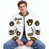 2026 Brewers Baseball EST 1970 Baseball Jacket 4 2026 Brewers Baseball EST 1970 Baseball Jacket 2