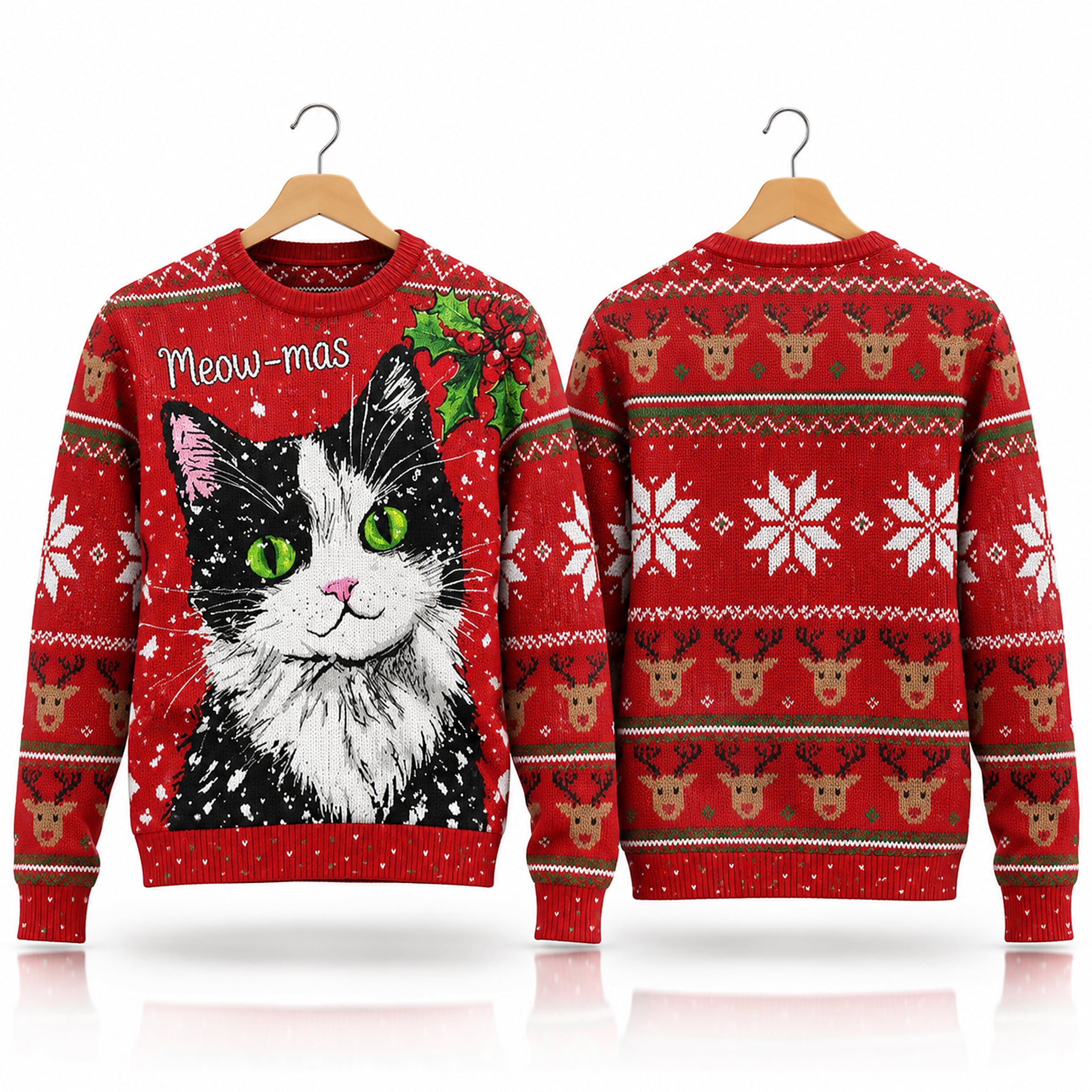 2026 Cat Meow Mas Ugly Christmas Sweater 1 2026 Cat Meow Mas Ugly Christmas Sweater 1