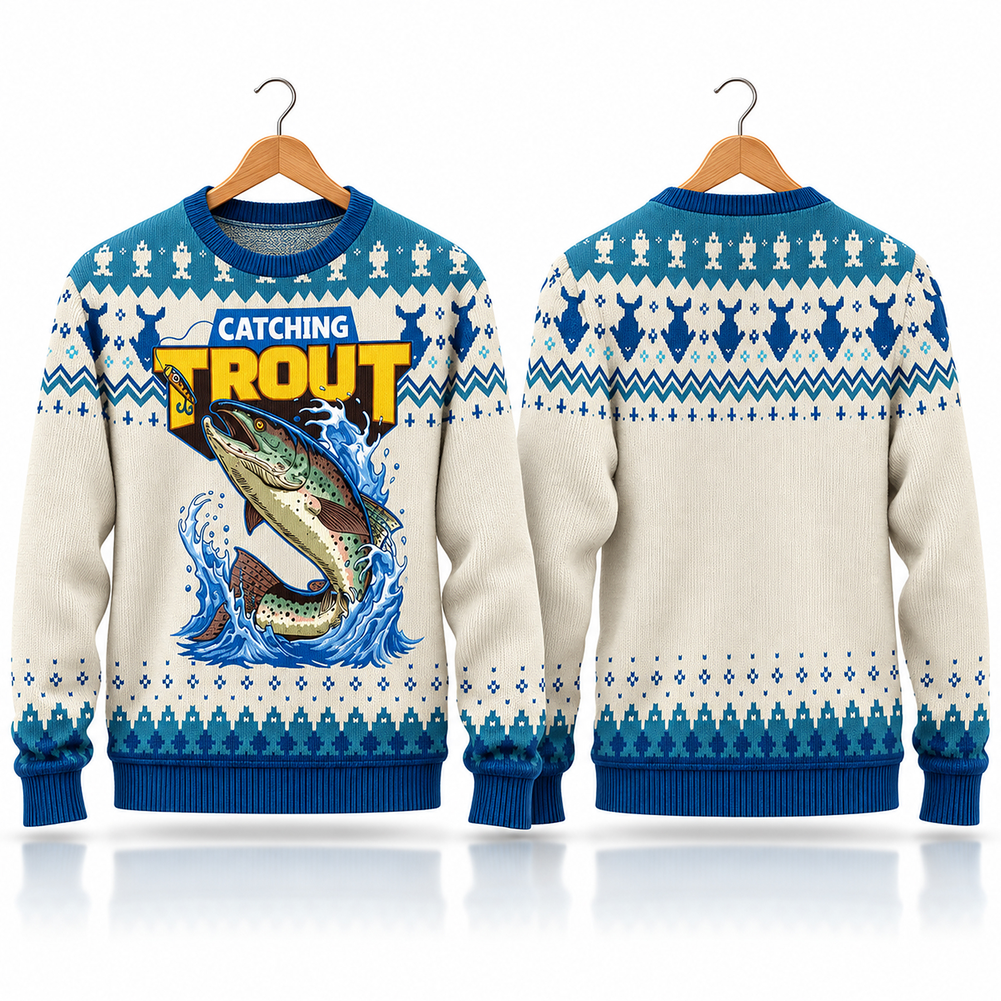 2026 Christmas Catching Trout Ugly Sweater 1 2026 Christmas Catching Trout Ugly Sweater 1
