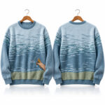 2026 Christmas Fishing Pier Scene Ugly Sweater