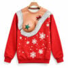 2026 Christmas Funny Santa Cleavage Ugly Sweater 6 2026 Christmas Funny Santa Cleavage Ugly Sweater 1