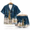 2026 Christmas Paris Night Eiffel Tower Starry Cityscape Travel Pajama Set 1