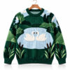 2026 Christmas Swan Lake Green Forest Ugly Sweater 6 2026 Christmas Swan Lake Green Forest Ugly Sweater 1