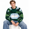 2026 Christmas Swan Lake Green Forest Ugly Sweater 3
