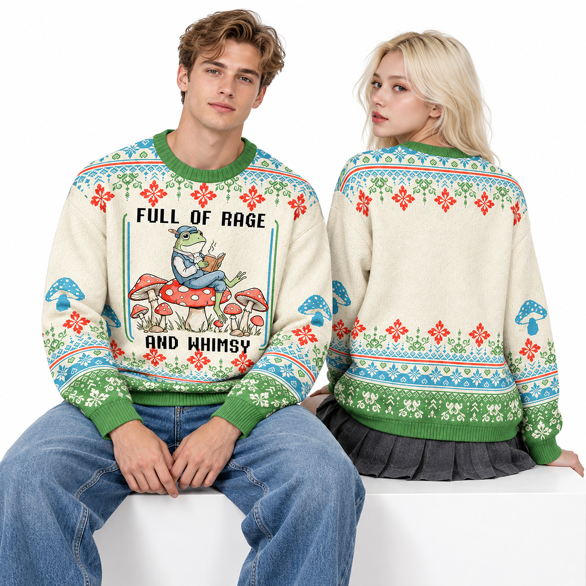 2026 Full Of Rage and Whimsy Ugly Christmas Sweater 2 2026 Full Of Rage and Whimsy Ugly Christmas Sweater 2