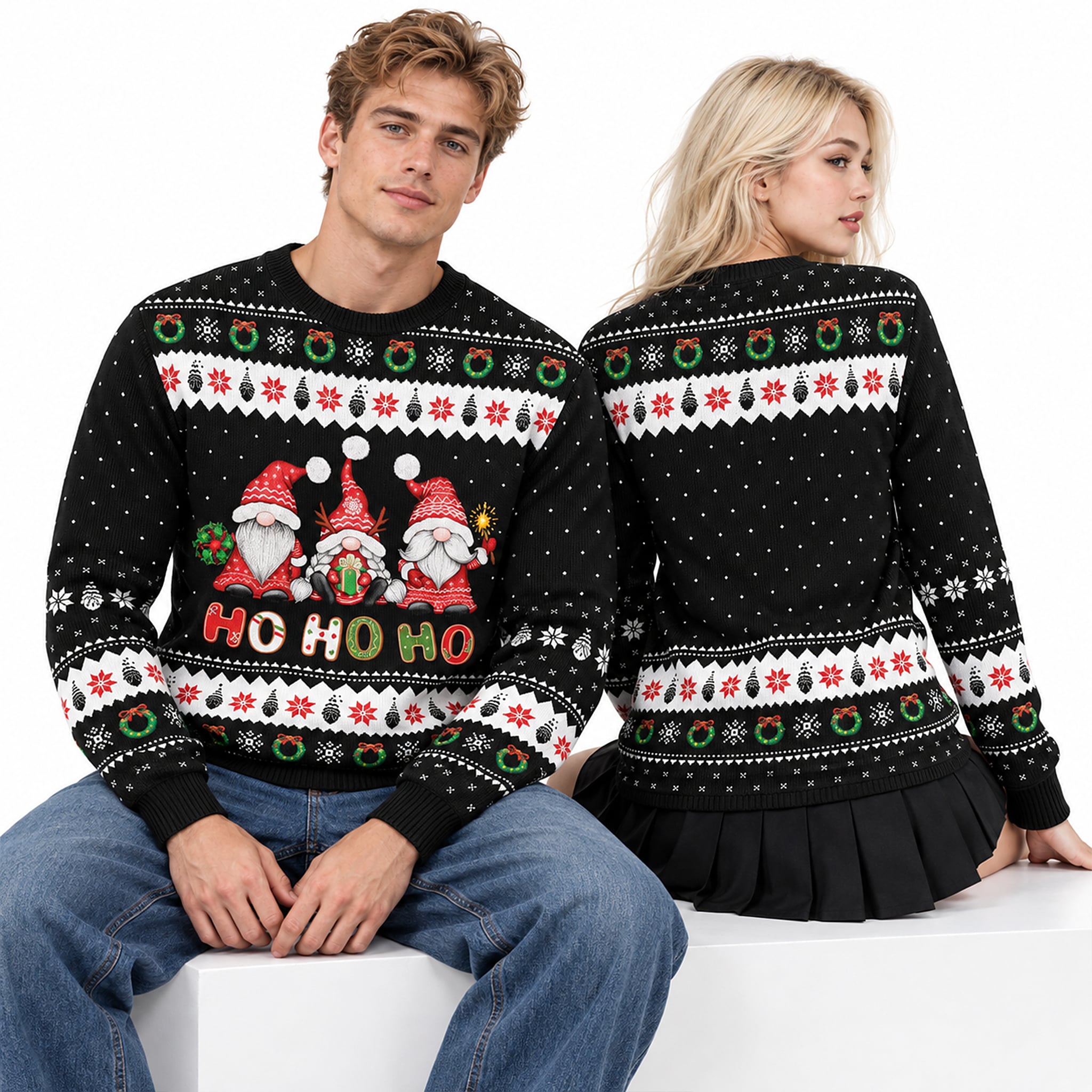 2026 Funny Christmas Gnomes Ho Ho Ho Ugly Sweater 2 2026 Funny Christmas Gnomes Ho Ho Ho Ugly Sweater 2