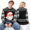 2026 Groovy Santa Sunglasses Ugly Christmas Sweater 2