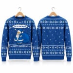 2026 Happy Hanukkah Joy To The World Santa Ugly Xmas Sweater