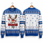 2026 Hilarious Nurse Rudolph Ugly Christmas Sweater