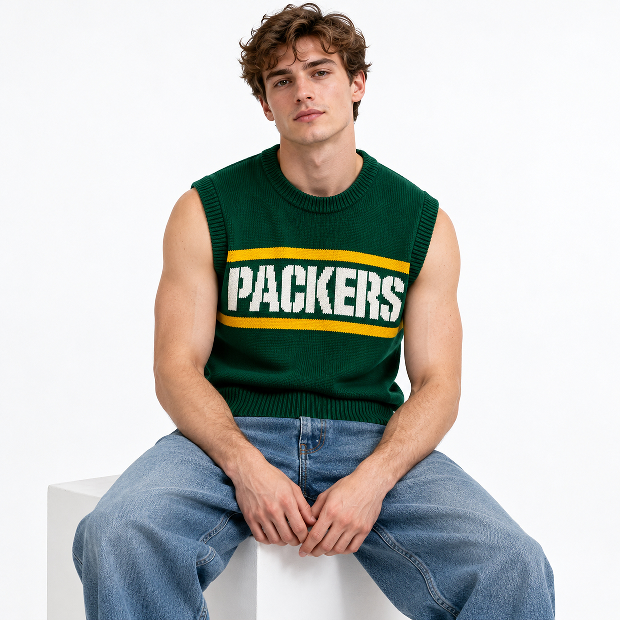 2026 Mike Ditka Packers Sweater Vest 3 2026 Mike Ditka Packers Sweater Vest 3