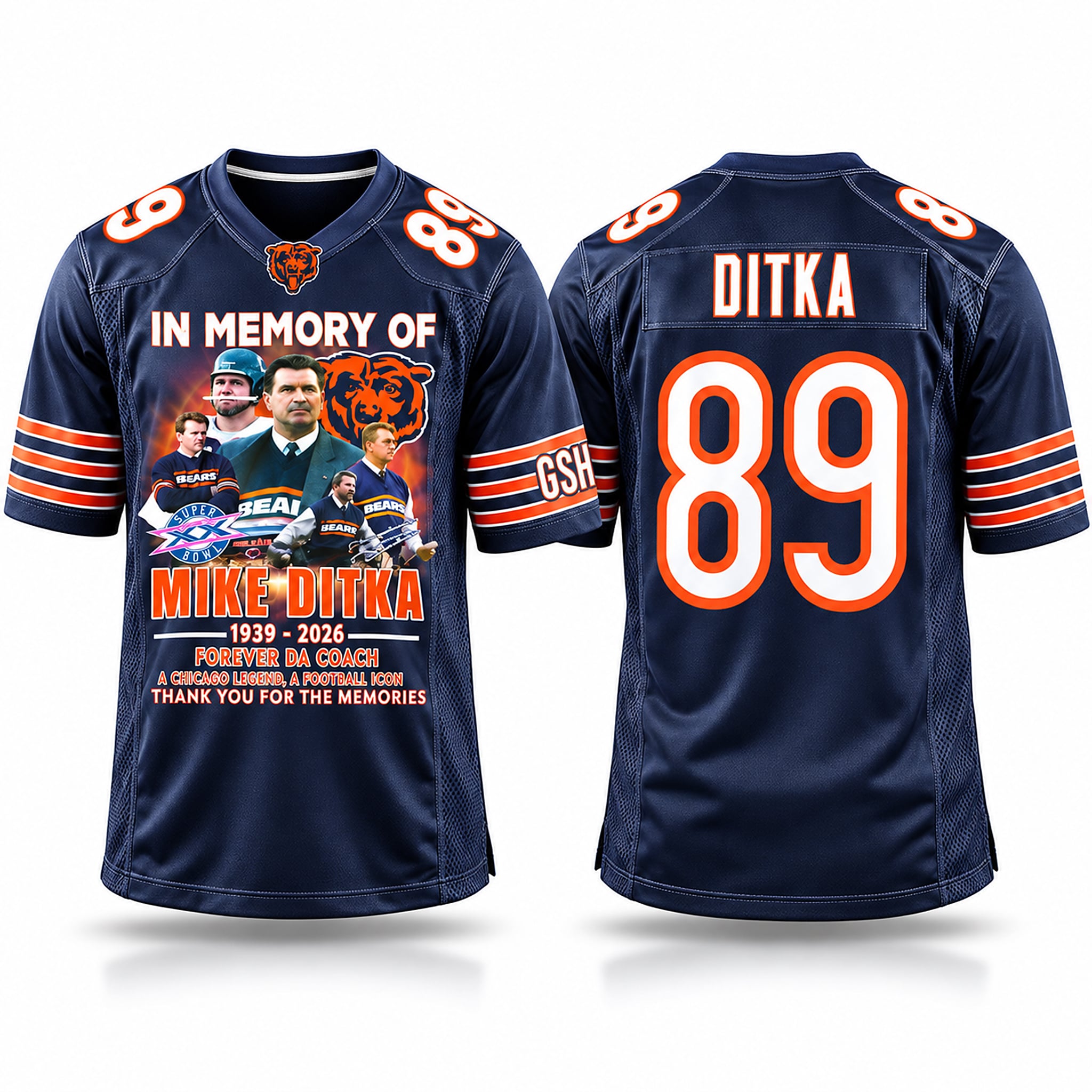 2026 Mike Ditka Thank You The Memories Bears Jersey 1 2026 Mike Ditka Thank You The Memories Bears Jersey 1