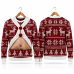 2026 Santa Hairy Funny Festive Ugly Christmas Sweater