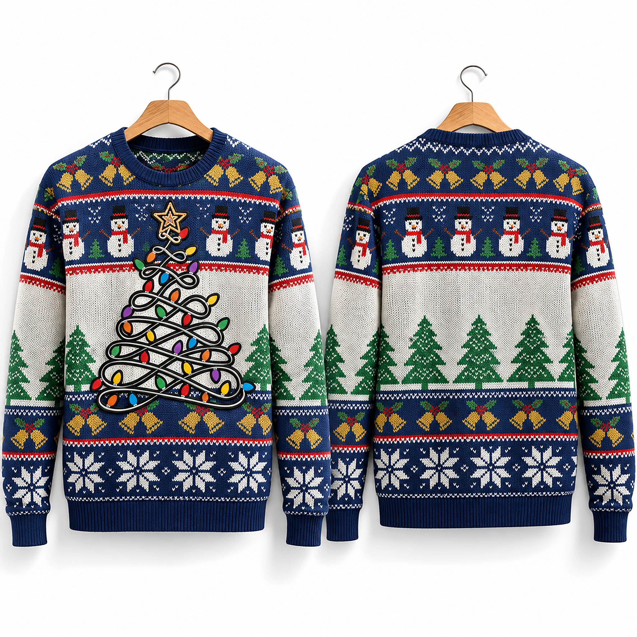 2026 Snowman Colorful Tree Ugly Christmas Sweater 1 2026 Snowman Colorful Tree Ugly Christmas Sweater 1