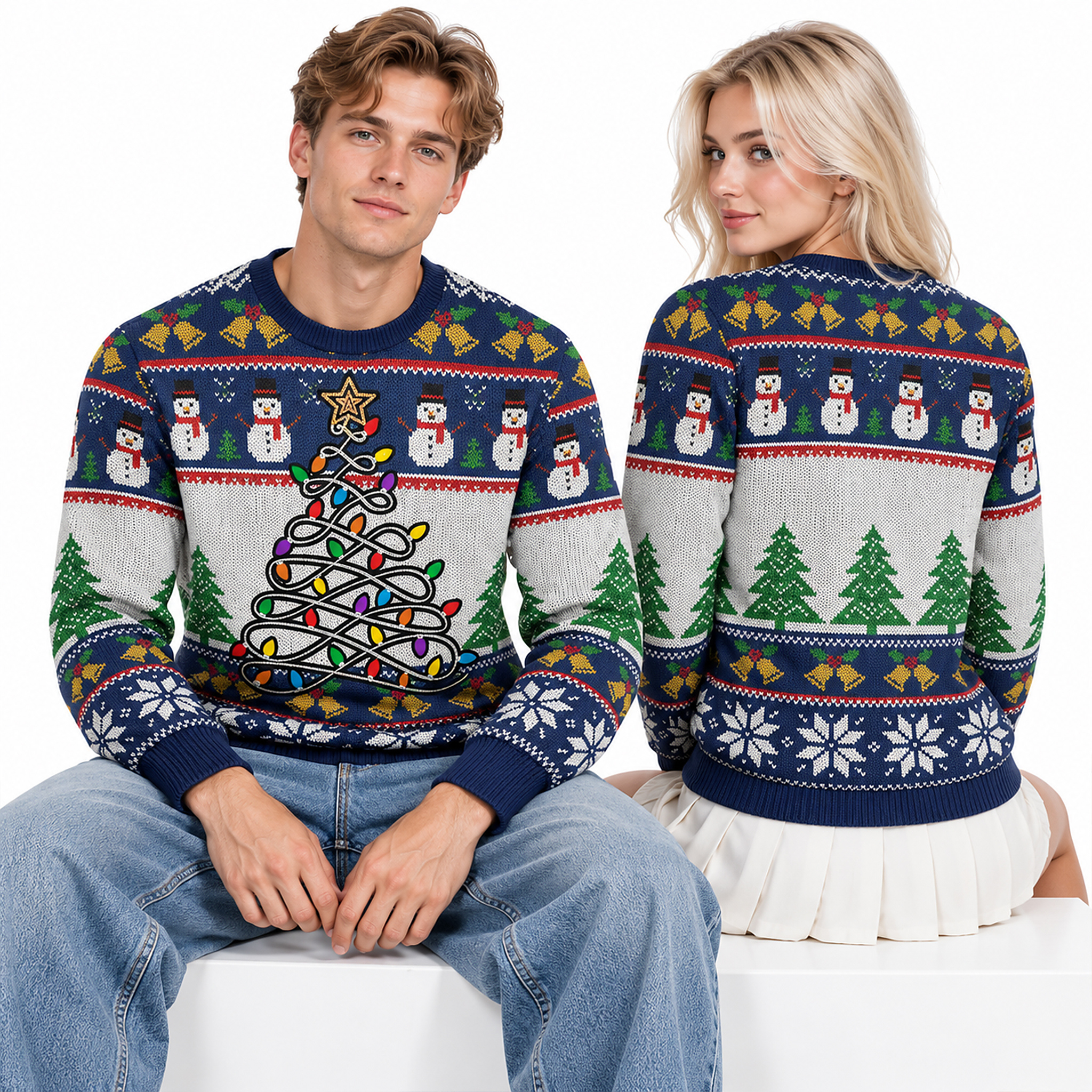 2026 Snowman Colorful Tree Ugly Christmas Sweater 2 2026 Snowman Colorful Tree Ugly Christmas Sweater 2