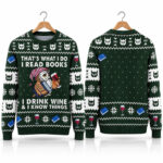 2026 That's What I Do I Read Books Ugly Christmas Sweater