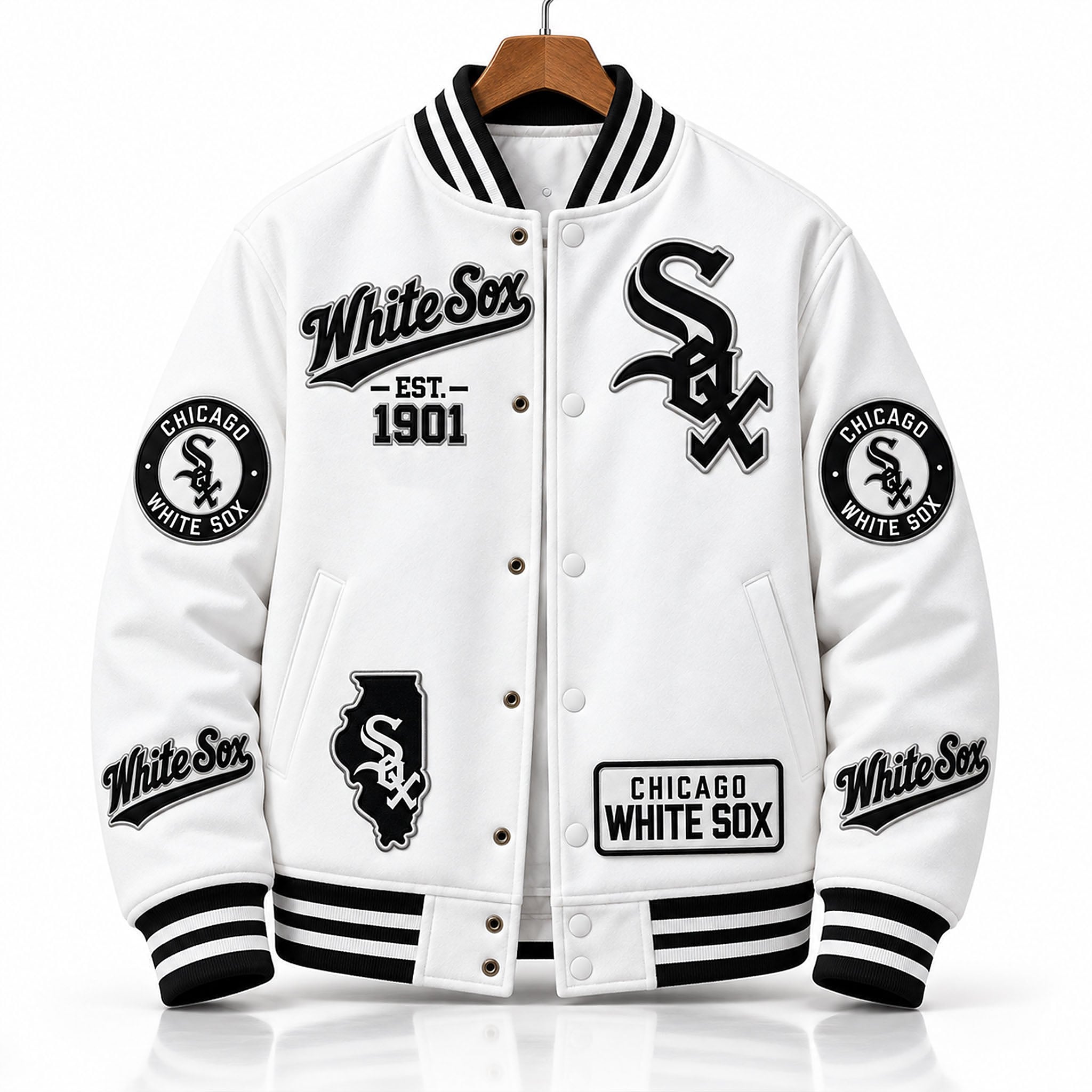 2026 White Sox EST 1901 Baseball Jacket 1 2026 White Sox EST 1901 Baseball Jacket 1
