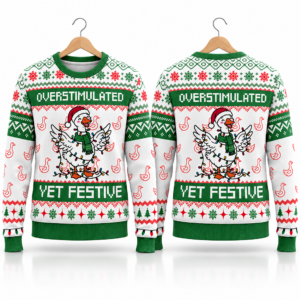 Overstimulated Yet Festive Ugly Sweater 2026 Christmas 1