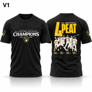 Brewers NL Central Division Champions 2026 NL Central 4 Peat Shirt 1