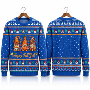 Happy Fall Yall Gromes 2026 Thanksgiving Ugly Sweater 1