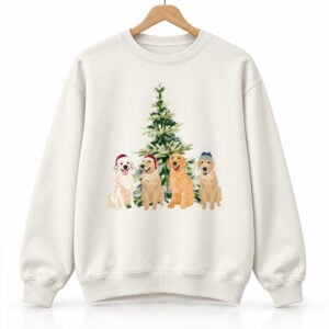 Christmas Golden Retriever Dogs Sweatshirt 1