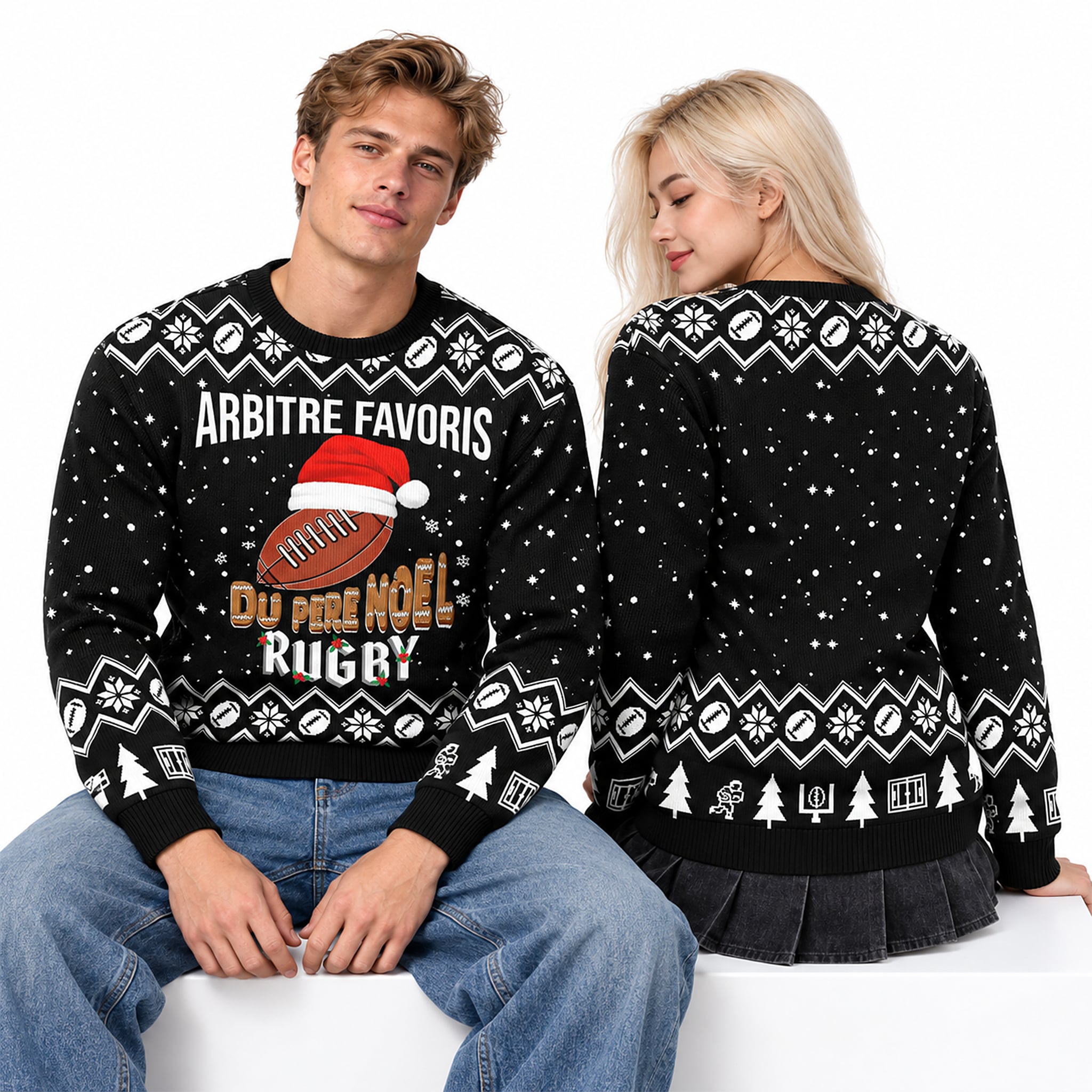 Arbitre Favoris Du Pere Noel Rugby Ugly Sweater 2026 Christmas 1 Arbitre Favoris Du Pere Noel Rugby Ugly Sweater 2026 Christmas 1
