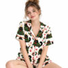 Black Cat Christmas Tree Pajama Set 2