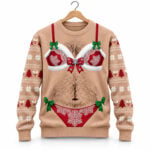 Body Naughty Hairy Fat Man Naughty Ugly Sweater 2026 Christmas