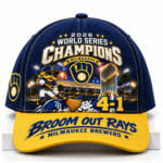 Brewers 2026 World Series Champions Broom Out Rays Cap