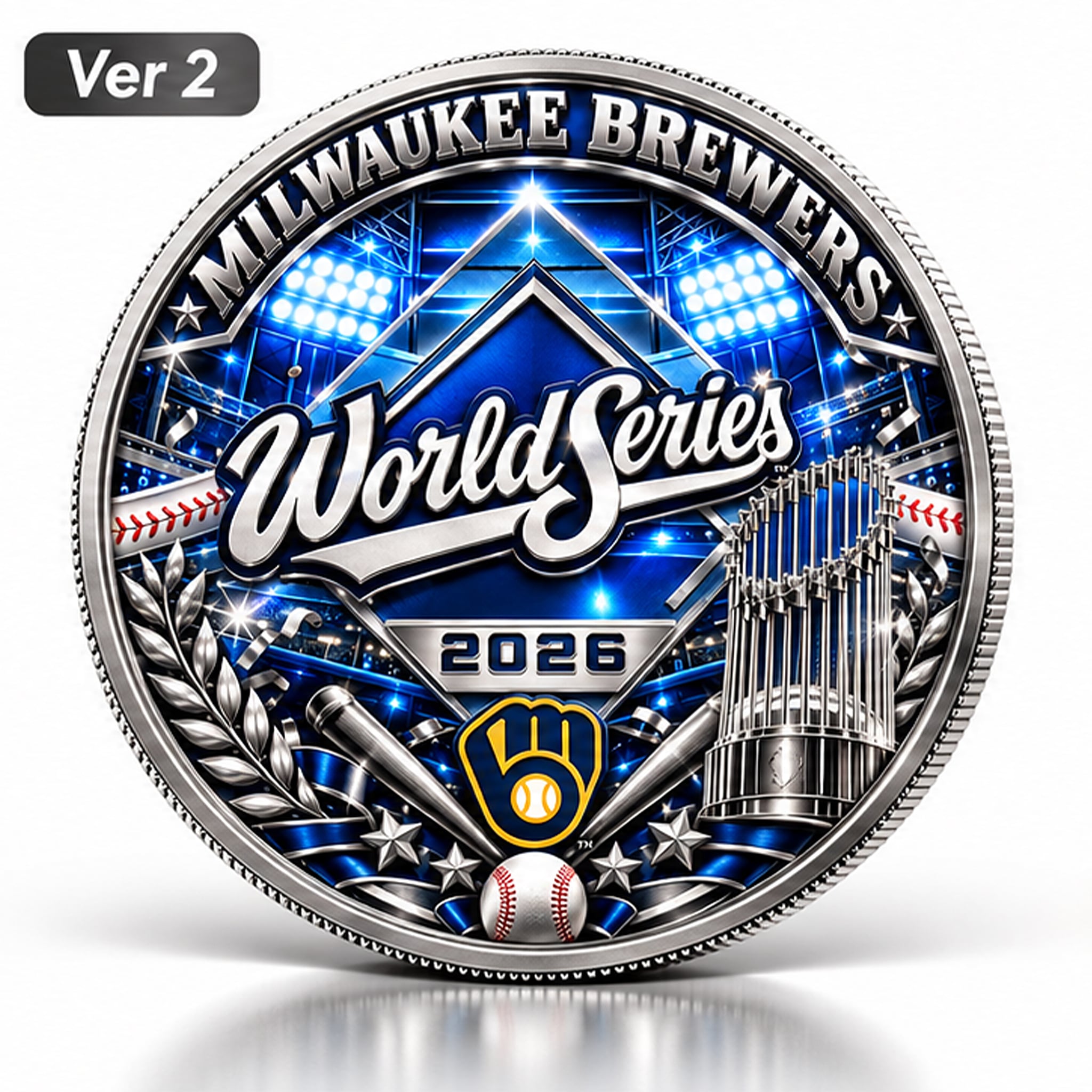 Brewers 2026 World Series Victory Coin 2 Brewers 2026 World Series Champions Coin 2