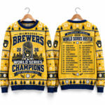 Brewers 2026 World Series Champions First World Series Title Roster Ugly Sweater