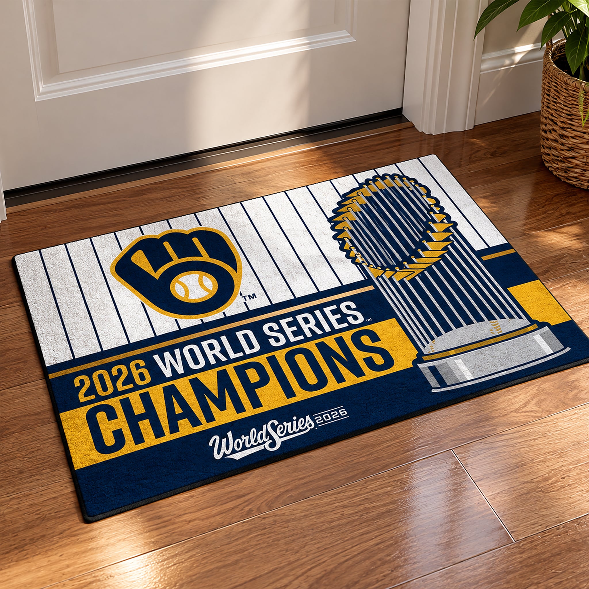 Brewers 2026 World Series Champions Trophy Doormat 2 Brewers 2026 World Series Champions Trophy Doormat 2