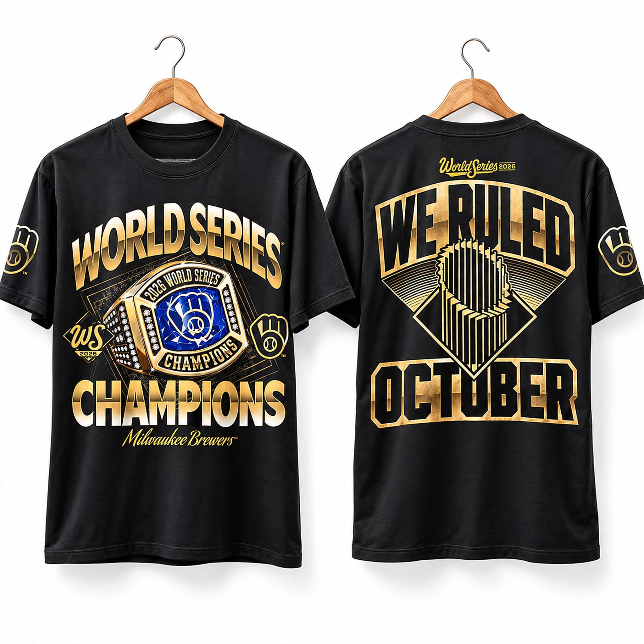 Brewers 2026 World Series Champions We Ruled October Shirt 1 Brewers 2026 World Series Champions We Ruled October Shirt 1