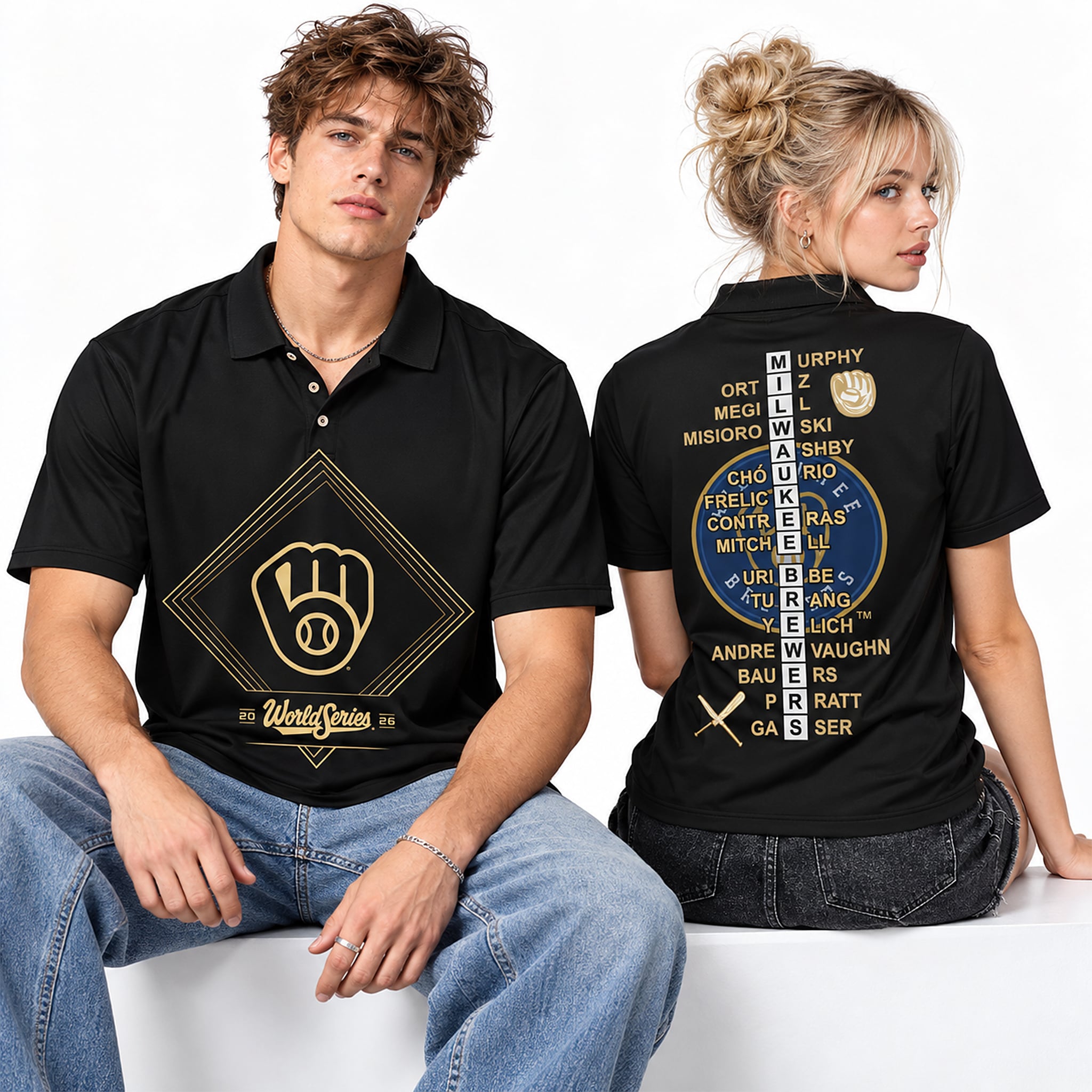 Brewers 2026 World Series Team Name Polo Shirt 3 Brewers 2026 World Series Team Name Polo Shirt 3