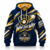 Brewers Brew Crew Win Our Way World Series Bound 2026 Waffle Hoodie 1