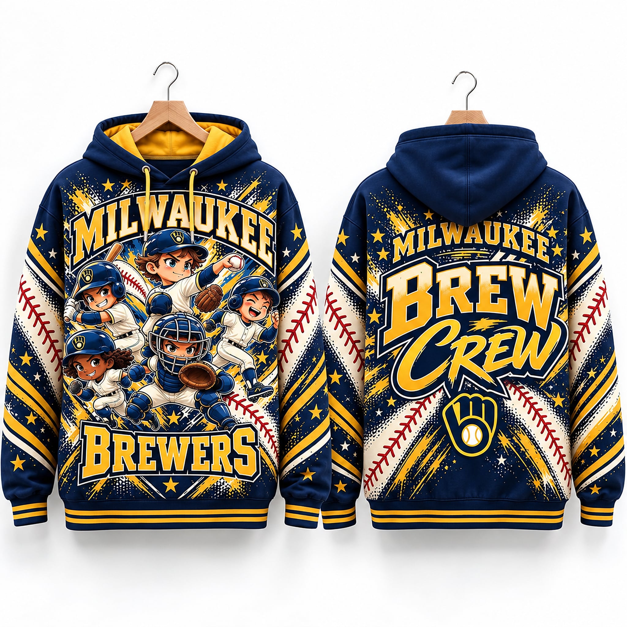 Brewers Cartoon Brew Crew World Series Champions 2026 Hoodie 1 Brewers Cartoon Brew Crew World Series Champions 2026 Hoodie 2 1