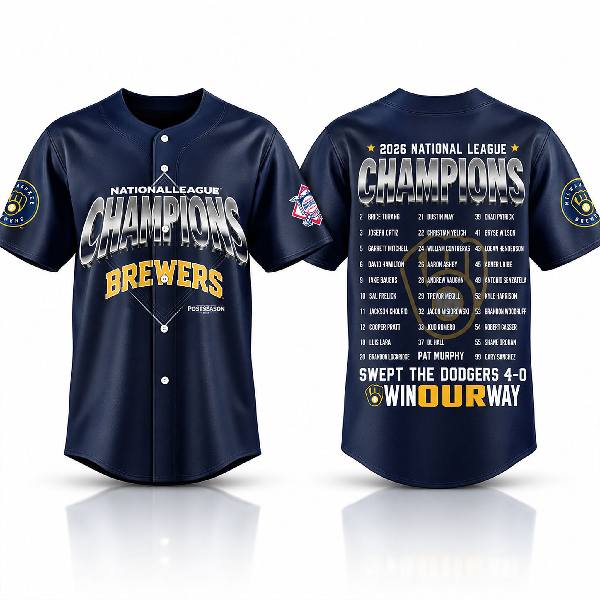 Brewers National League Champions Win Our Way 2026 Jersey 1 Brewers National League Champions Win Our Way 2026 Jersey 1