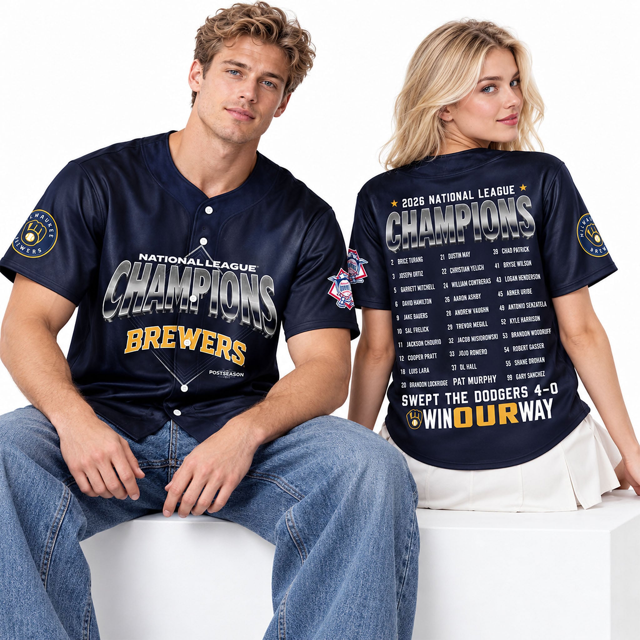Brewers National League Champions Win Our Way 2026 Jersey 2 Brewers National League Champions Win Our Way 2026 Jersey 2