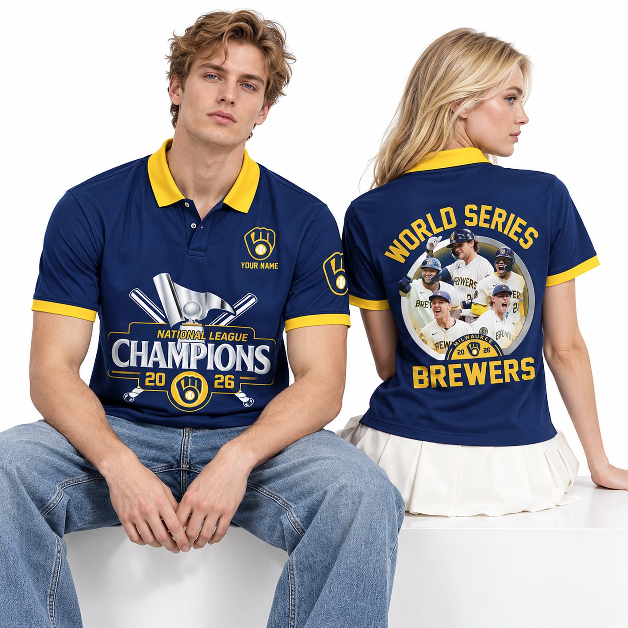Brewers National League Champions World Series 2026 Polo Shirt 2 Brewers National League Champions World Series 2026 Polo Shirt 2